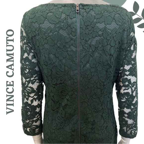 🛍️3/$40 Vince Camuto Elegant Floral Lace Cocktail Dress | 3/4 Sleeve | Size 10 - Picture 6 of 7